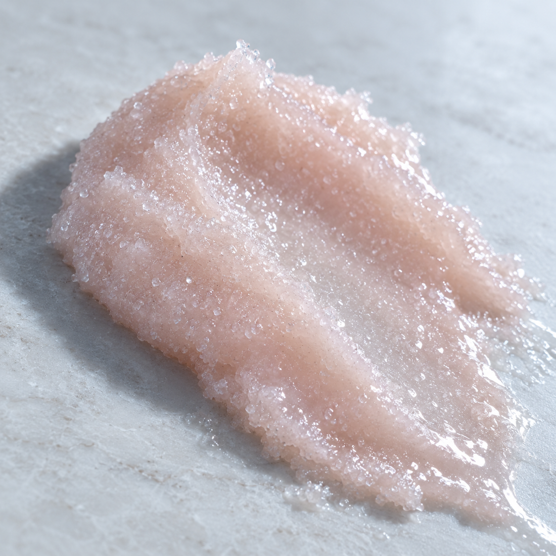 Wintry Fix: Strawberry Sugar Body Scrub, cold-preserved skincare by Wild Ice Botanicals, close-up detail, view 2