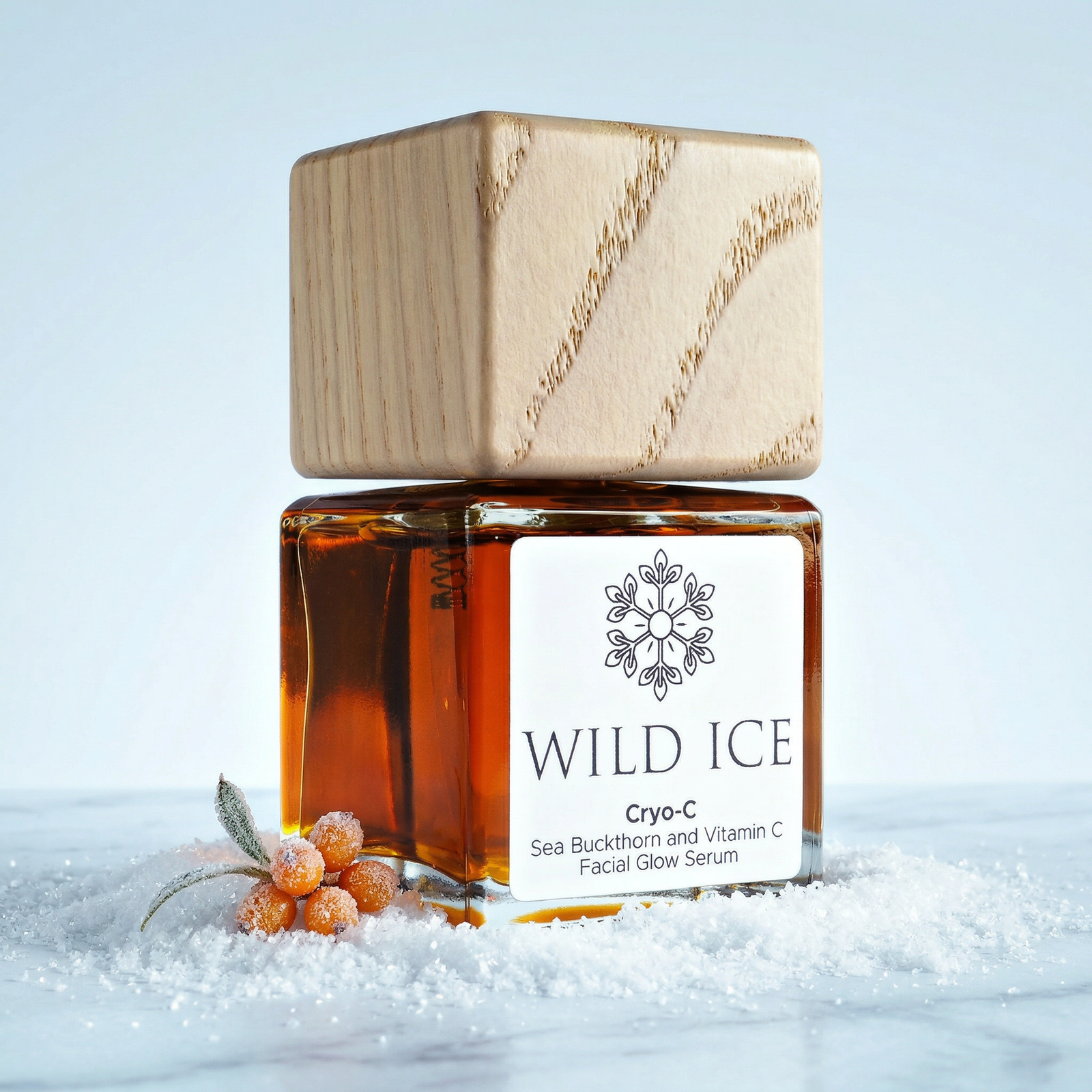 Cryo-C bottle with its wood overcap