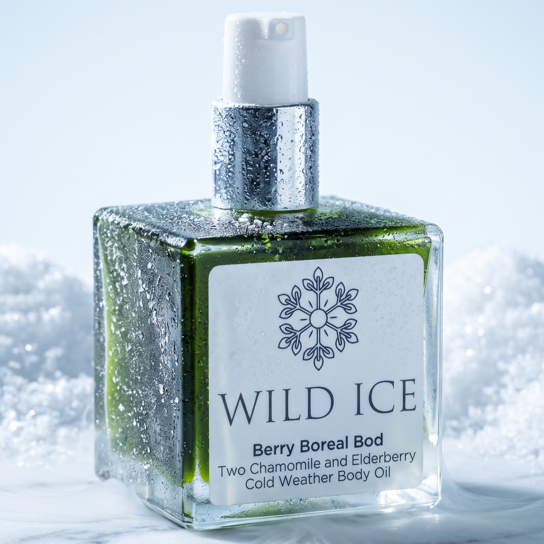 Berry Boreal Bod: Blue Tansy &amp; Elderberry Body Oil, cold-preserved skincare by Wild Ice Botanicals