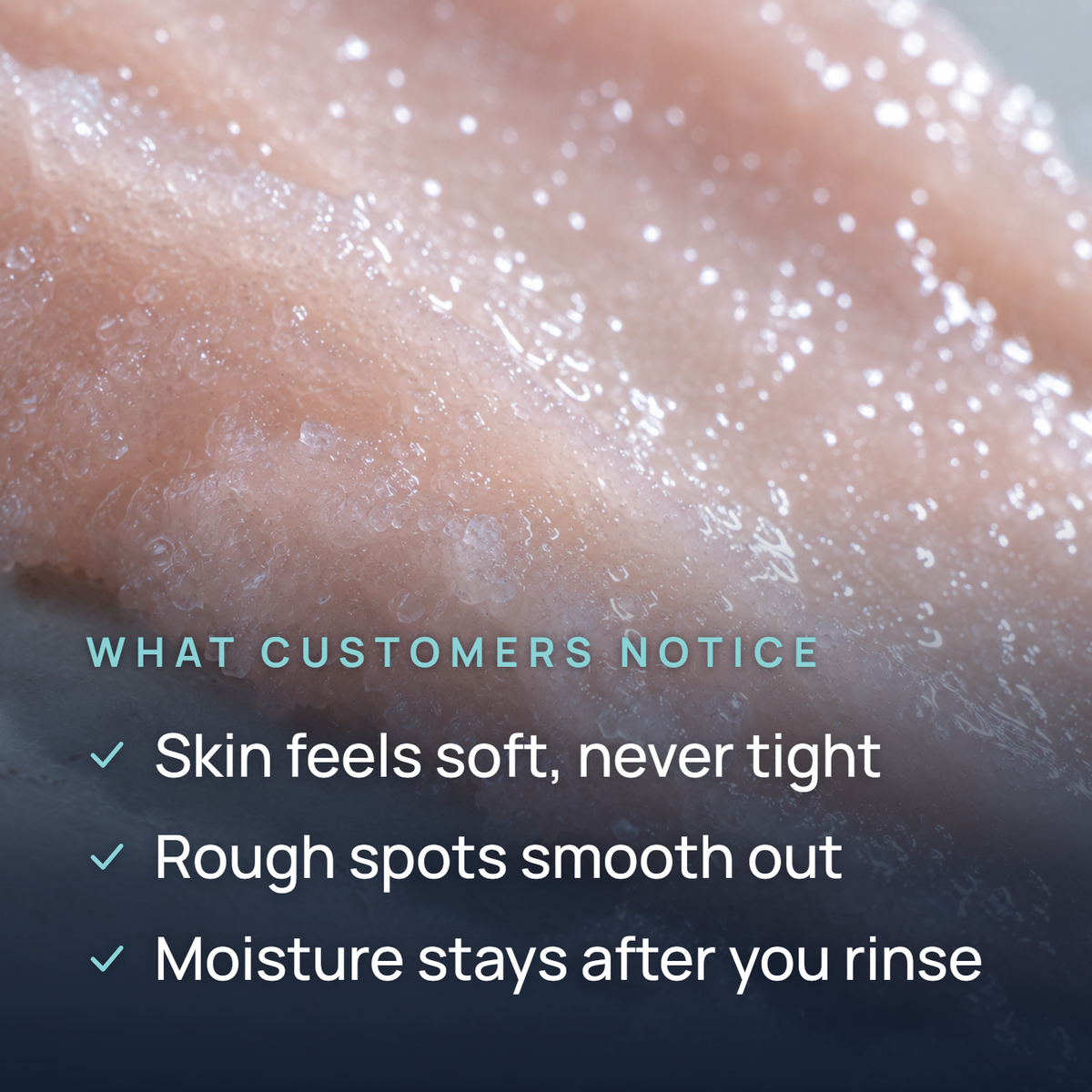 Wintry Fix benefits: skin feels soft not tight, rough spots smooth out, moisture stays after you rinse.