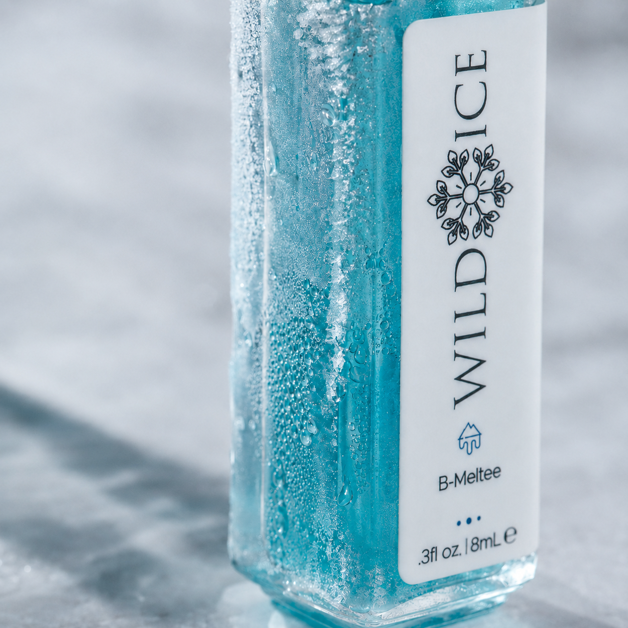 Mini B-Meltee: Cooling Niacinamide Cleanser, cold-preserved skincare by Wild Ice Botanicals, close-up detail
