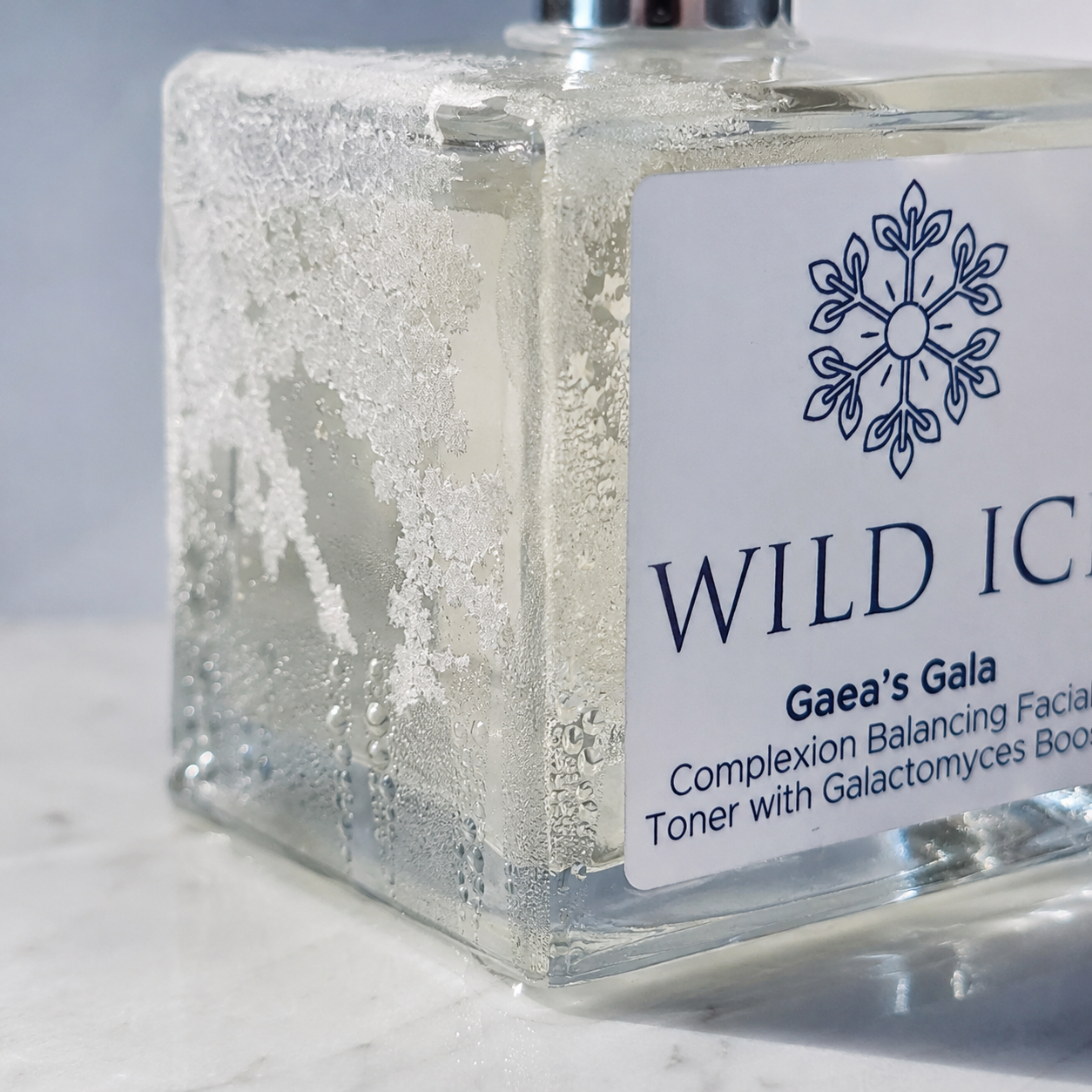 Gaea's Gala: Galactomyces Ferment Toner, cold-preserved skincare by Wild Ice Botanicals, close-up detail