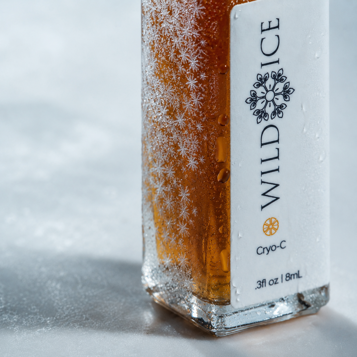 Mini Cryo-C: Vitamin C Glow Serum, cold-preserved skincare by Wild Ice Botanicals, close-up detail