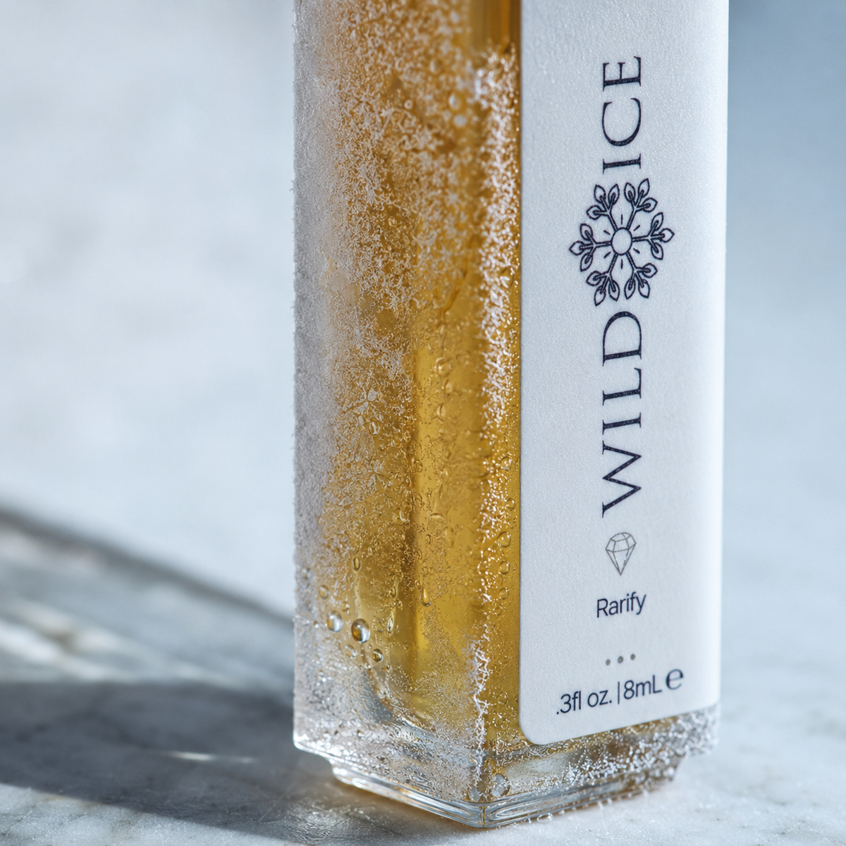 Rarify: cold-preserved botanical concentrate for blemish-prone skin, close-up detail