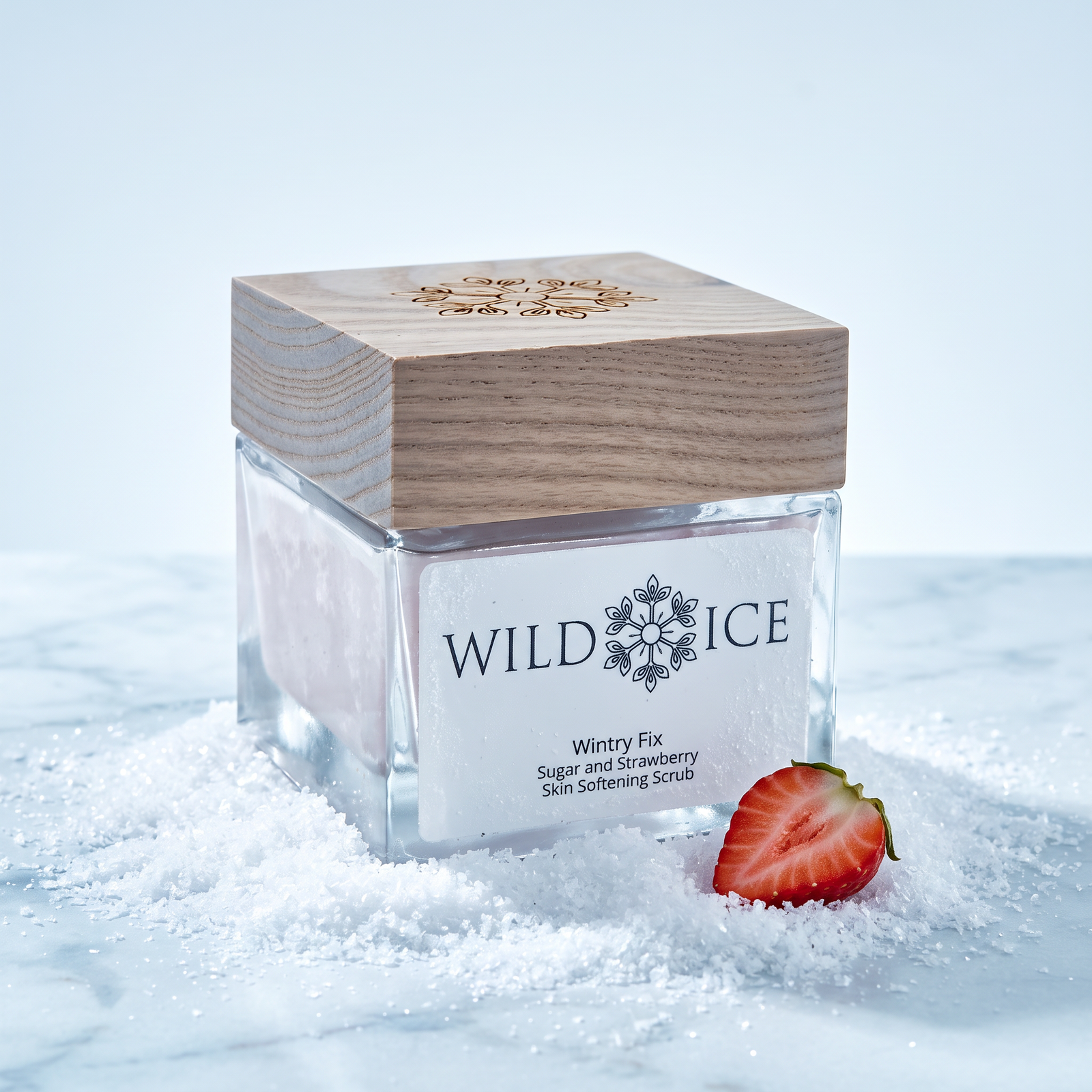 Wintry Fix jar presentation, lid on