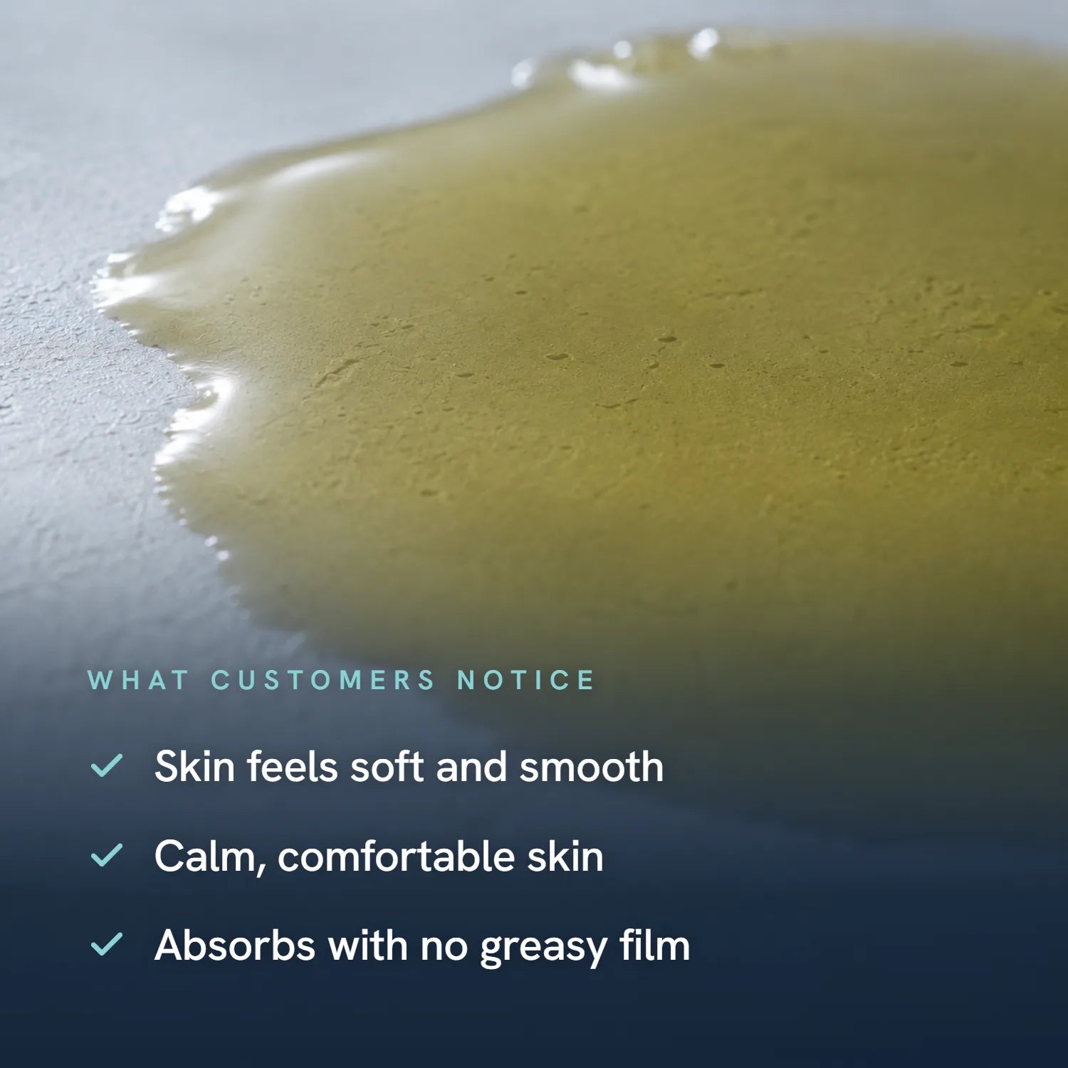 Berry Boreal Bod benefits card: skin feels soft and smooth, calm and comfortable, absorbs with no greasy film