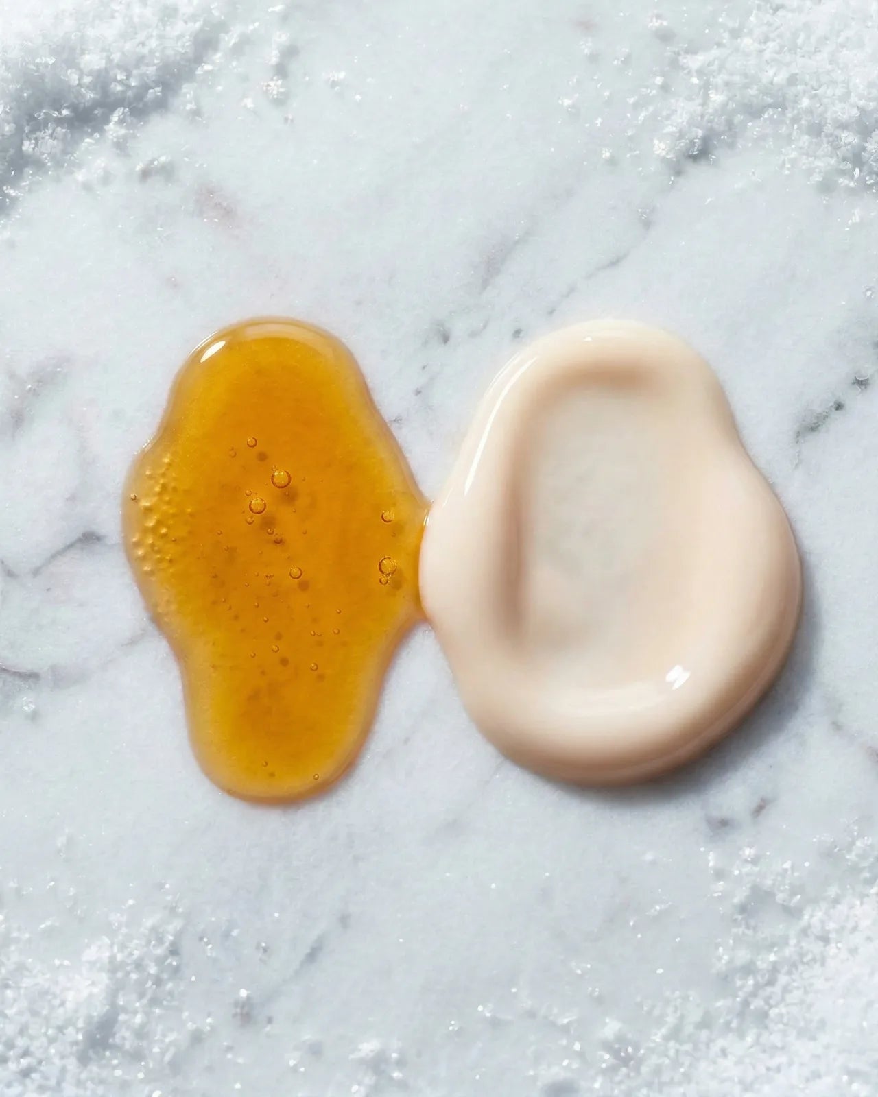 The two fluids side by side